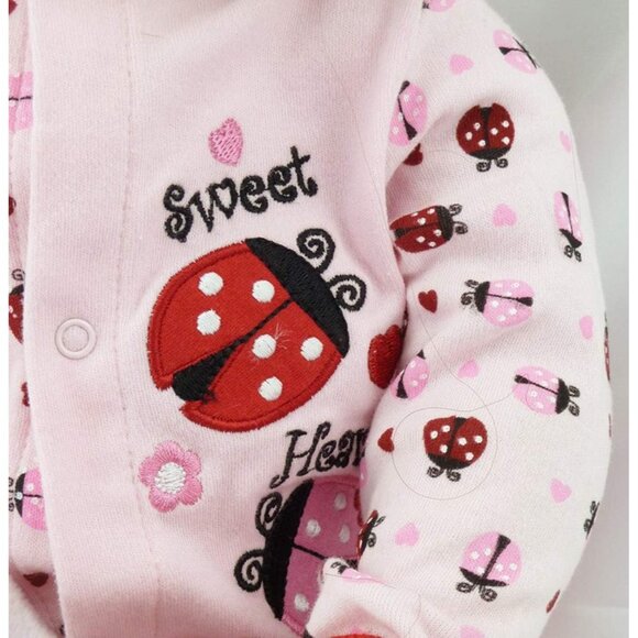 🆕 19inch Realistic Stuffed Cloth Body Ladybird Long Curly Hair Baby Girl Doll - Picture 7 of 7